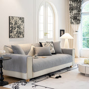 Slipcover KAS™ Baroque Floral Quilted Cotton Sofa Cover, Non-Slip Washable Couch Protector