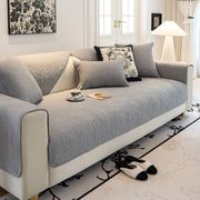 Slipcover KAS™ Baroque Floral Quilted Cotton Sofa Cover, Non-Slip Washable Couch Protector