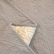 Slipcover KAS™ Baroque Floral Quilted Cotton Sofa Cover, Non-Slip Washable Couch Protector