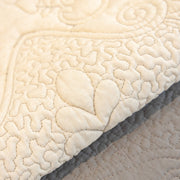 Slipcover KAS™ Baroque Floral Quilted Cotton Sofa Cover, Non-Slip Washable Couch Protector