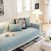 Slipcover KAS™ Baroque Floral Quilted Cotton Sofa Cover, Non-Slip Washable Couch Protector