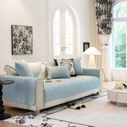 Slipcover KAS™ Baroque Floral Quilted Cotton Sofa Cover, Non-Slip Washable Couch Protector