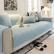 Slipcover KAS™ Baroque Floral Quilted Cotton Sofa Cover, Non-Slip Washable Couch Protector