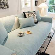 Slipcover KAS™ Baroque Floral Quilted Cotton Sofa Cover, Non-Slip Washable Couch Protector