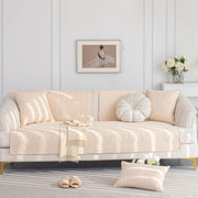 Slipcover KAS™ Geometric Textured Cotton Quilted Sofa Cover, Non-Slip Washable Couch Protector