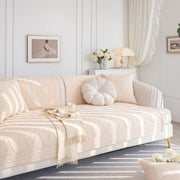 Slipcover KAS™ Geometric Textured Cotton Quilted Sofa Cover, Non-Slip Washable Couch Protector