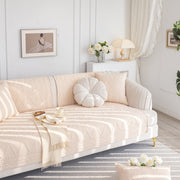 Slipcover KAS™ Geometric Textured Cotton Quilted Sofa Cover, Non-Slip Washable Couch Protector