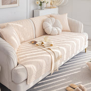 Slipcover KAS™ Geometric Textured Cotton Quilted Sofa Cover, Non-Slip Washable Couch Protector
