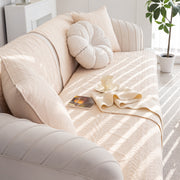 Slipcover KAS™ Geometric Textured Cotton Quilted Sofa Cover, Non-Slip Washable Couch Protector