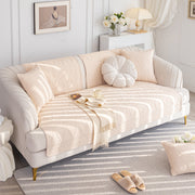 Slipcover KAS™ Geometric Textured Cotton Quilted Sofa Cover, Non-Slip Washable Couch Protector