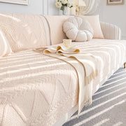 Slipcover KAS™ Geometric Textured Cotton Quilted Sofa Cover, Non-Slip Washable Couch Protector