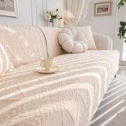 Slipcover KAS™ Geometric Textured Cotton Quilted Sofa Cover, Non-Slip Washable Couch Protector