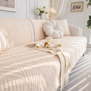 Slipcover KAS™ Quilted Geometric Cotton Sofa Cover, Non-Slip & Thick Padded Furniture Covers