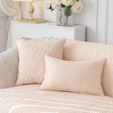 Slipcover KAS™ Quilted Geometric Cotton Sofa Cover, Non-Slip & Thick Padded Furniture Covers