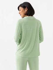 Cozy Earth Rib Knit Classic Long Sleeve Pajama Set