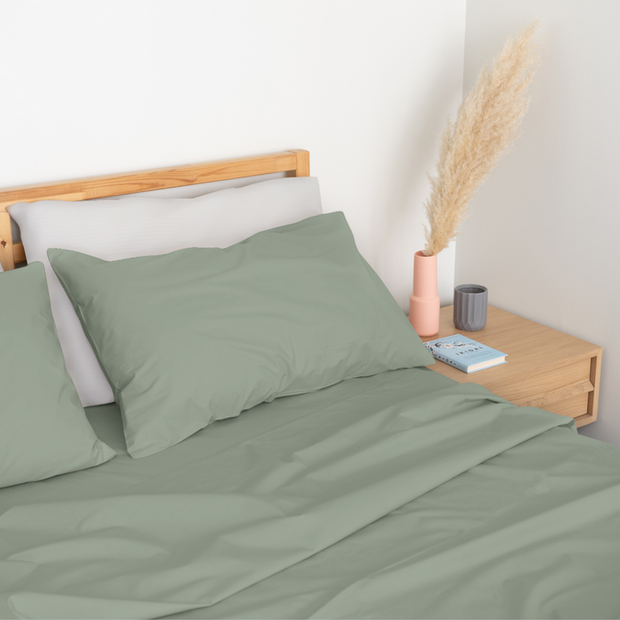 Homebird Organic Cotton Percale Flat Sheet