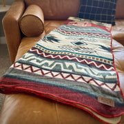 Andean Alpaca Wool Blanket - Red Rocks