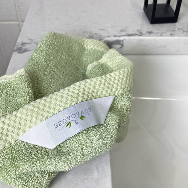 BedVoyage Bamboo Towel Set 8pc Luxury Viscose - Sage
