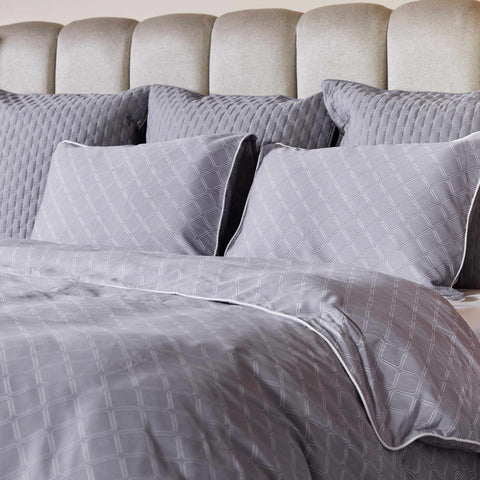 BedVoyage Luxury 100% Viscose from Bamboo Duvet Cover - Platinum Geo