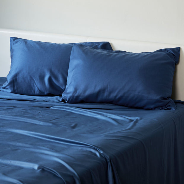 BedVoyage Luxury 100% Viscose from Bamboo Pillowcase Set- Indigo