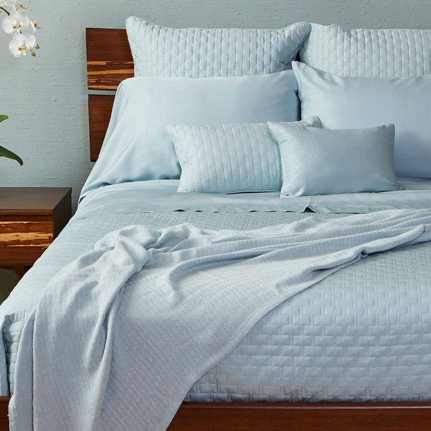 BedVoyage Luxury 100% Viscose from Bamboo Quilted Coverlet - Sky