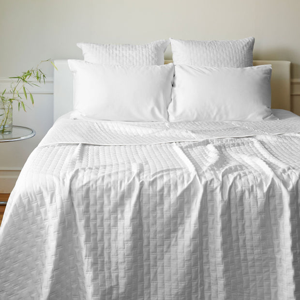 BedVoyage Luxury 100% Viscose from Bamboo Quilted Coverlet - White
