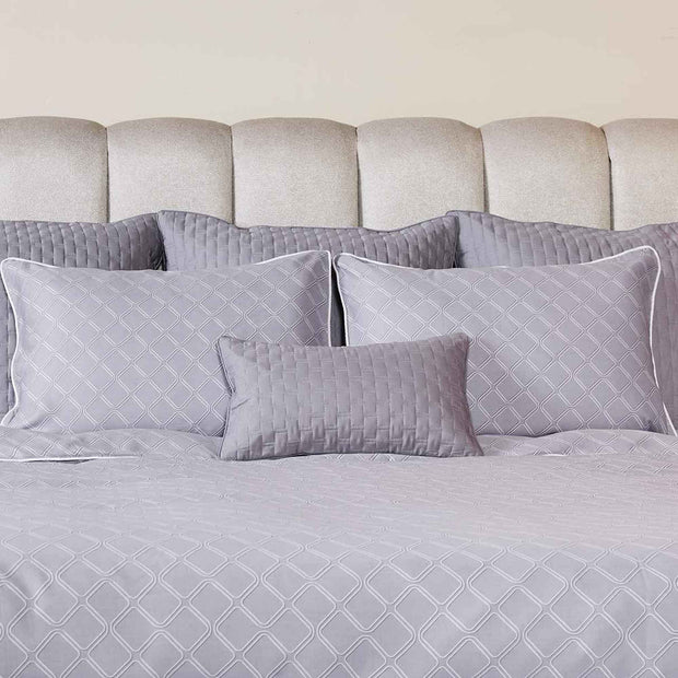 BedVoyage Luxury 100% Viscose from Bamboo Quilted Decorative Pillow - Platinum