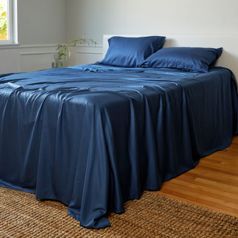 BedVoyage Luxury 100% Viscose from Bamboo Bed Sheet Set - Indigo