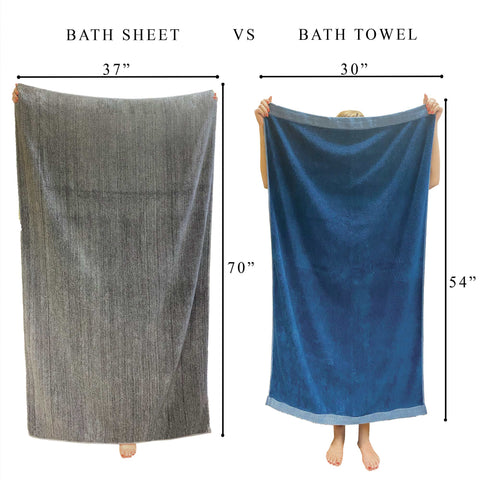 BedVoyage Bamboo Towel Set 8pc Luxury Viscose - Indigo