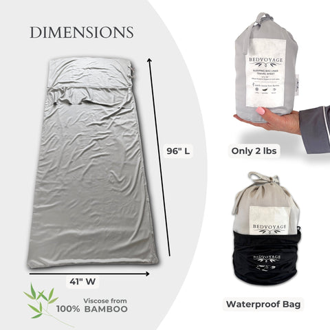 BedVoyage Bamboo Travel Sleeping Bag Liner