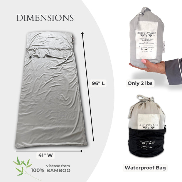 BedVoyage Bamboo Travel Sleeping Bag Liner