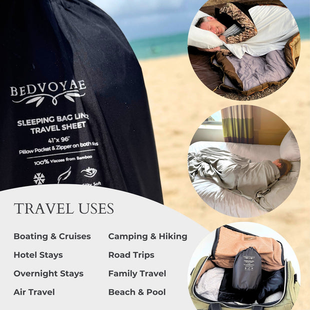 BedVoyage Bamboo Travel Sleeping Bag Liner