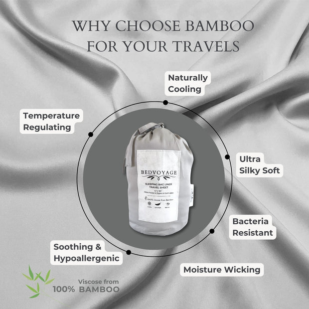 BedVoyage Bamboo Travel Sleeping Bag Liner