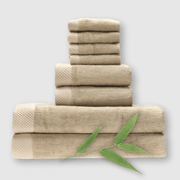 BedVoyage Bamboo Towel Set 8pc Luxury Viscose - Champagne