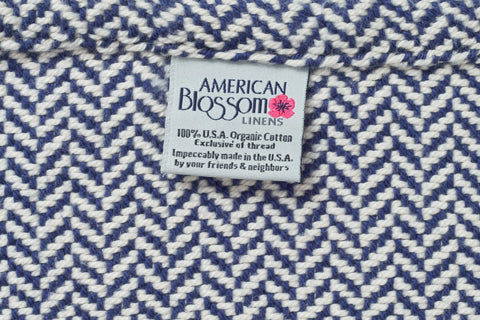 American Blossom Linens Herringbone Weave Cotton Blanket