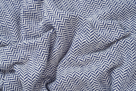 American Blossom Linens Herringbone Weave Cotton Blanket