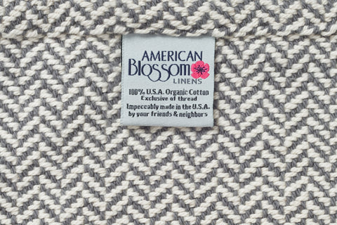 American Blossom Linens Herringbone Weave Cotton Blanket