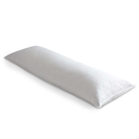 Downright 600+ White Goose Down, 95/5 Feather/WGD, 560+ White Duck Down, or Down Alternative (Comforel Fiber) Body Pillow - Natural Linens