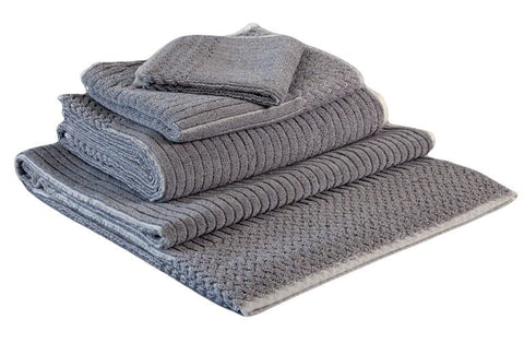 Turkish Towel Collection Bonini Chevron Ivory or Gray