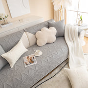 Slipcover KAS™ Geometric Textured Cotton Quilted Sofa Cover, Non-Slip Washable Couch Protector