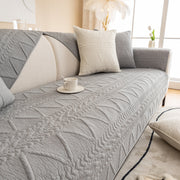 Slipcover KAS™ Geometric Textured Cotton Quilted Sofa Cover, Non-Slip Washable Couch Protector