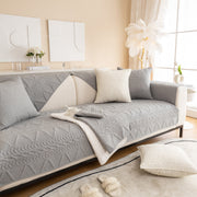 Slipcover KAS™ Geometric Textured Cotton Quilted Sofa Cover, Non-Slip Washable Couch Protector