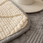 Slipcover KAS™ Geometric Textured Cotton Quilted Sofa Cover, Non-Slip Washable Couch Protector