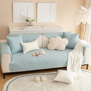 Slipcover KAS™ Geometric Textured Cotton Quilted Sofa Cover, Non-Slip Washable Couch Protector