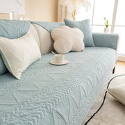 Slipcover KAS™ Geometric Textured Cotton Quilted Sofa Cover, Non-Slip Washable Couch Protector