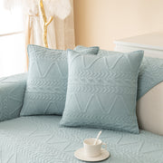 Slipcover KAS™ Geometric Textured Cotton Quilted Sofa Cover, Non-Slip Washable Couch Protector