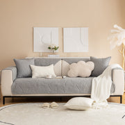 Slipcover KAS™ Embossed Leaf Cotton Quilted Sofa Cover Non-Slip Couch Protector with Thick Padding