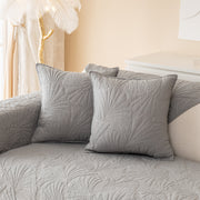 Slipcover KAS™ Embossed Leaf Cotton Quilted Sofa Cover Non-Slip Couch Protector with Thick Padding