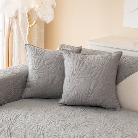 Slipcover KAS™ Embossed Leaf Cotton Quilted Sofa Cover Non-Slip Couch Protector with Thick Padding