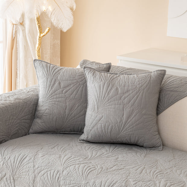 Slipcover KAS™ Embossed Leaf Cotton Quilted Sofa Cover Non-Slip Couch Protector with Thick Padding
